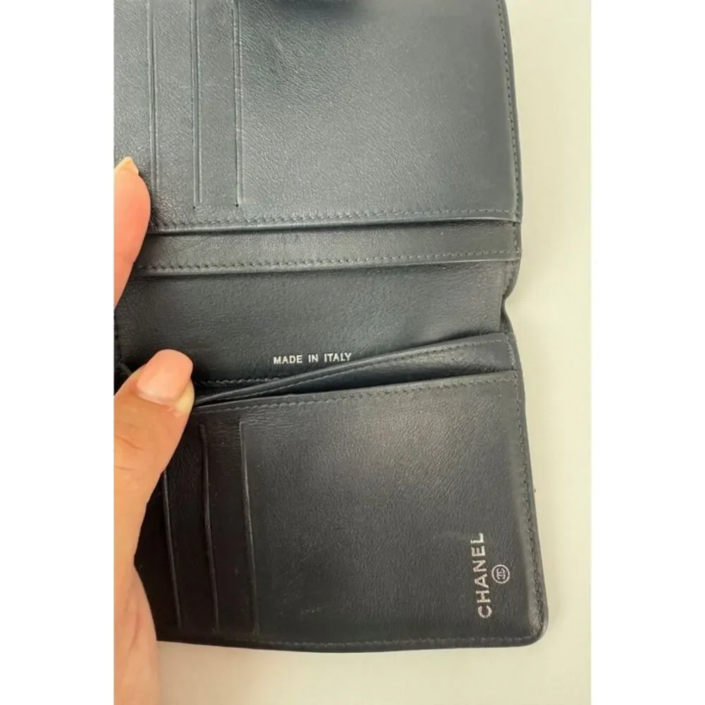 Chanel aged calfskin 2.55 Reissue Zip Gray Compact Wallet